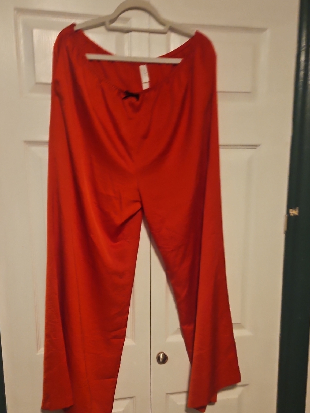 Auden Wide-Leg Red Lounge Pants